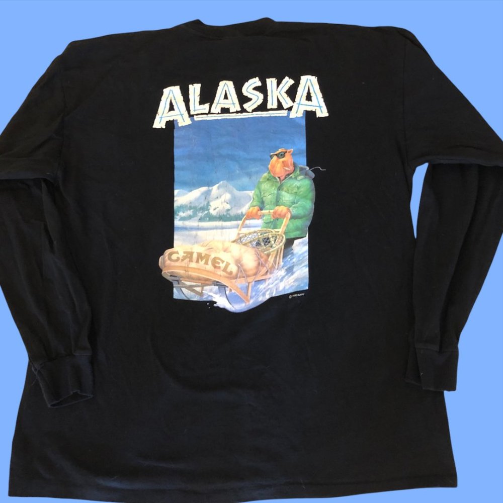 Vintage 1993 Joe Camel Sled L/S Shirt-Sz XL
